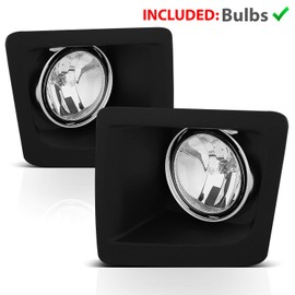 AmeriLite for 2014 2015 2016 GMC Sierra 1500 Chrome LED RIM Driving Bumper Fog Lights Pair - Passenger and Driver Side