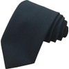 Men's Plain Matt Black Smart Formal Funeral Tie (Adult Regular