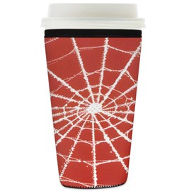 Spider Web Neoprene Cup Sleeve, Reusable Coffee Sleeve, Iced Coffee Sleeve for Cups, Bottles and Glasses Cans (Fit 32oz)