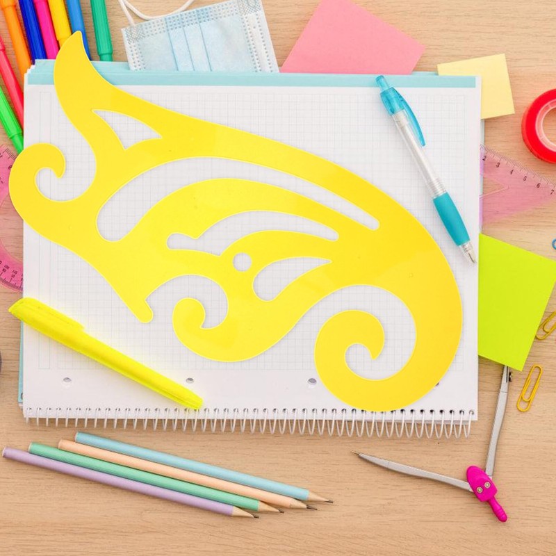 Operitacx Durable Plastic Sewing Ruler French Curve Ruler for Clothing