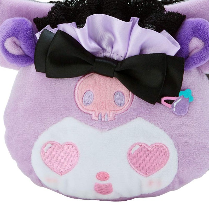 Sanrio Kuromi Face Shaped Mini Pouch (Tsundere Cafe)