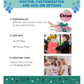 DolliBu Rainbow Shark Doctor Plush Toy - Super Soft Shark Doctor Stuffed Animal Dress Up with Cute Scrub Uniform and Cap Outfit - Fluffy Doctor Shark Toy Plush Gift - 14 Inches