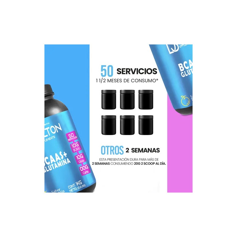 Aminoácidos Bcaas + Glutamina Dalton 1kg Varios Sabores