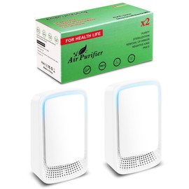 VGY Plug In Air Purifier (2 Pack) – Ionizer Air Purifier, Quiet Negative Ion Air Purifiers, Portable Air Filter Odor for Home, Bedroom, Office, kitchen, Pet Room, White