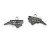 Bohemian Findings 4 North Carolina State Antique Silver Tone Charms