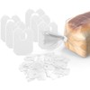 MT Products White Plastic Bread Clips 7/8" x 1 1/8"