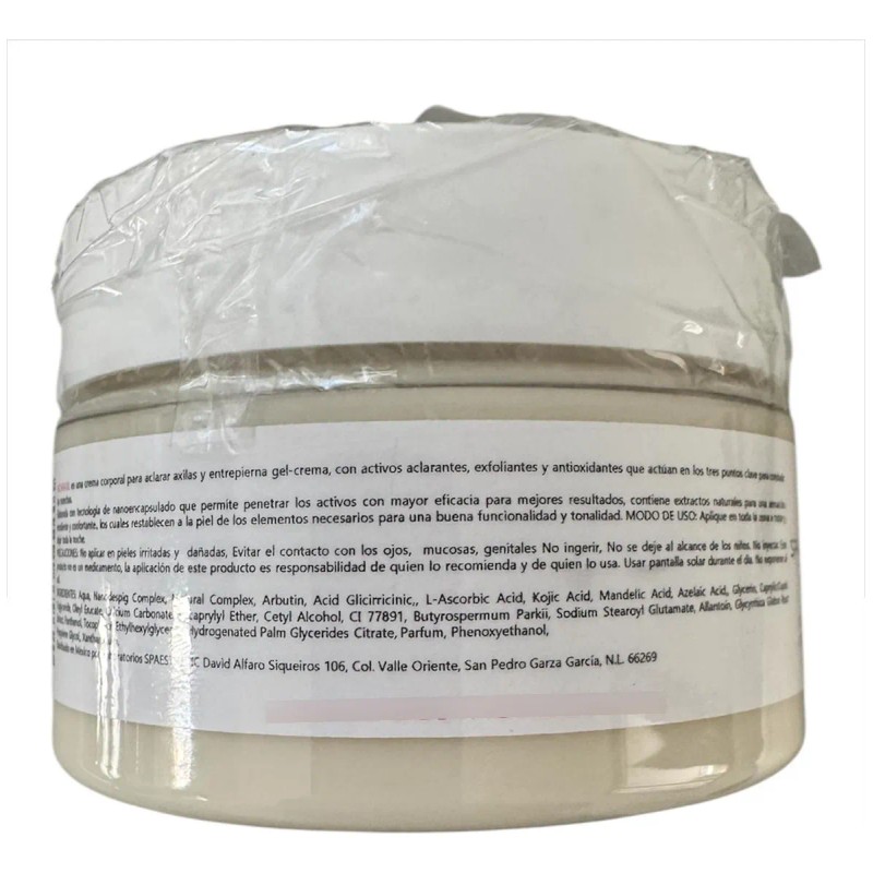 Crema Aclarante Axilas Y Entre Pierna De 250 G Aclaraxil
