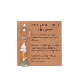 Inspirational Keychain Farewell Coworker Divorce Purse Charm Good Luck Congratulations New Beginnings Graduation Gifts (For Your Next Chapter)