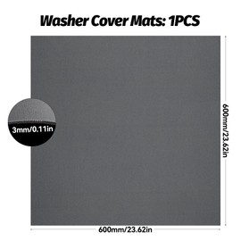 Tabletop Washing Machine Cover, Non-Slip, 60 x 60 cm, Washing Machine Cover, Grey Washing Machine Cover, Washing Machine Cover for Washing Machine, Ashine, Refrigerator, Dryer