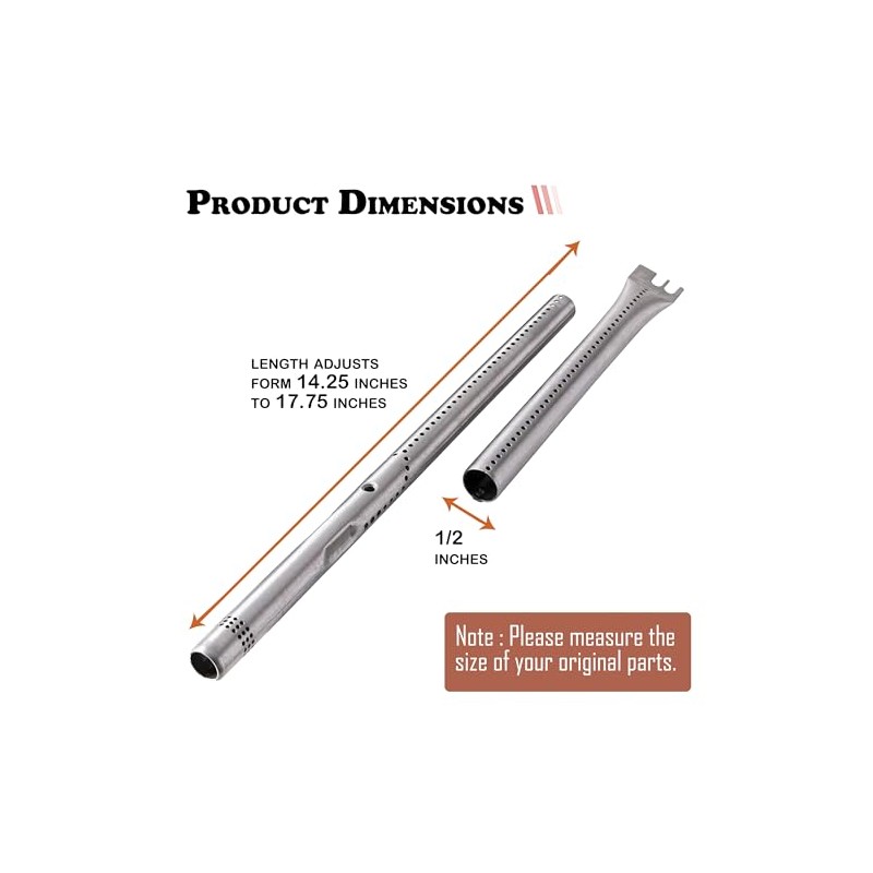 Brinkmann Set of Four Stainless Steel Adjustable Length Replacement burners