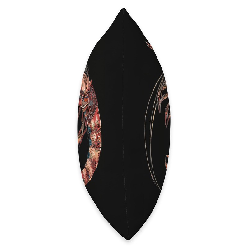 Cherry Shrimp Steampunk Throw Pillow