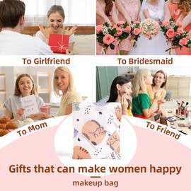 GCJUYA Self-Adhesive Magic Cloth Makeup bag, toiletry bags, travel makeup pouch, Camera Lens Protective Wrap Portable Wide-open Make up Bag, cosmetic Organizer Gifts for women girls,19.6"x19.6"