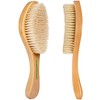 GranNaturals Soft Bristle Hair Brush - Curved Boar Bristle Vintage