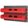 Akro-Mils Plastic Storage Bins and Steel Wall Panel Organizer