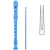 Eastrock German Soprano Recorder 5-Piece for Beginners with Cleaning Rod,