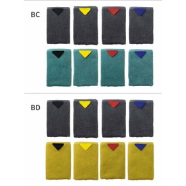 [aso] 99 Towel, Kuku Towel, Imabari Towel Handkerchief, Individual Packaging, Handout, Gift, Hand Towel, Imabari, Colorful, Bicolor Set of 8, Gift Wrapping, AB (Light Gray x Dark Gray)