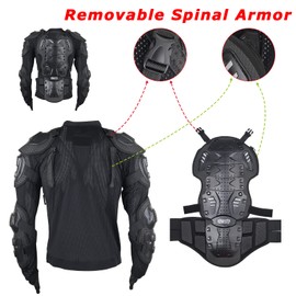 WEWAYSTEP Motorcycle Protective Jacket Full Body Armor, Chest Spine Protection Dirt Bike Gear for Men Motocross MTB Racing