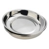 Callyne Set of 4 Stainless Steel Round Dinner Plate, Metal