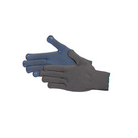 Jah 5078 Nylon Knitted Gloves 12 Pairs Medium Weight Grey Size 10