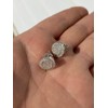 Real Solid 925 Silver Iced CZ Hip Hop Earrings Large