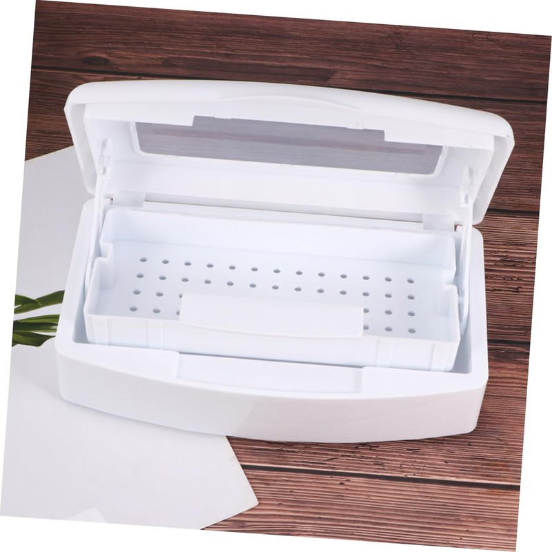 FOMIYES Nail Art Tool Tray Box Lid Sterilizer Manicure Case