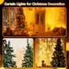 MAGGIFT Christmas Curtain Lights Indoor Outdoor, 252LED 2mx2m Window Fairy