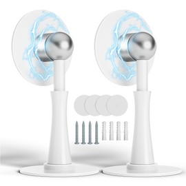 2PCS Strong Magnetic Door Stop, Aluminum Door Stoppers for Wall, Spring Shock Absorbent Technology Door Holder to Keep Door Open, Matte White Door Stopper, Rust-Proof