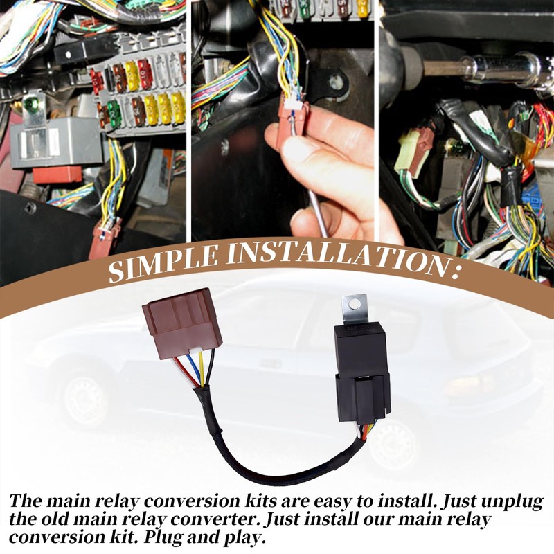 XYgdhqpt Main Relay Conversion Kit for Compatible with 92-01 Civic,94-01