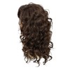 FYXZHUO Mens Long Curly Dark Brown Wig with Necklace for
