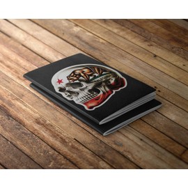 Set of 2 Stickers Skull Star Bear California Decal United States for Car Truck Window Laptop Bumper US (6")