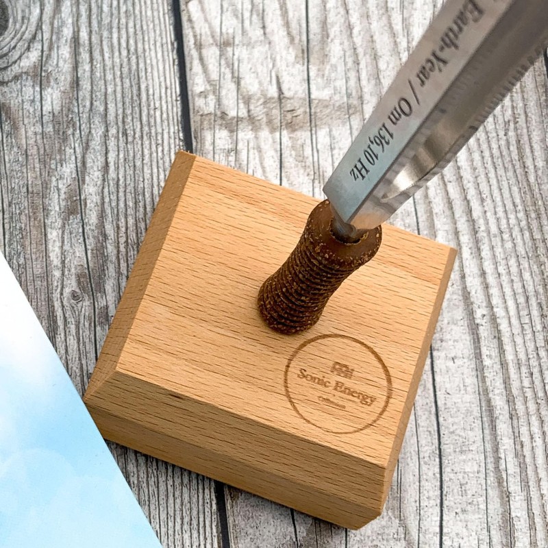 Sonic Energy Tuning Therapy Fork Holder - Wooden Holder for
