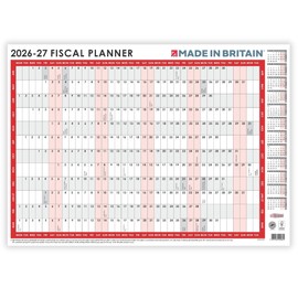 ALLTRADE Wall Planner Fiscal/Financial Year 2026-2027. 42x30cm. April 2026 - March 2027 UK Holidays Financial/Fiscal Perfect Planner for Your Wall, Study, Home, Office. (A3)