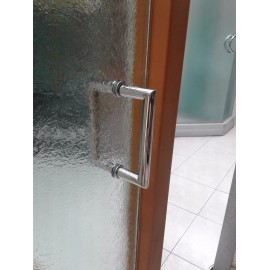 THE SHOWER DOOR SHOWER DOOR HANDLES ( MITER HANDLES ).ALL FINISHES BLK,PN, BB, BN, ORB, CH, GOLD