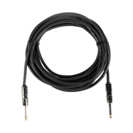 Music Store Instrument Cable 6 m, Black, Straight/Straight, Noise-free Signal Transmission, Reliable Copper Shielding, Durable PVC Jacket