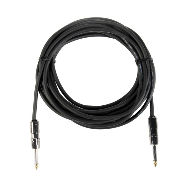Music Store Instrument Cable 6 m, Black, Straight/Straight, Noise-free Signal