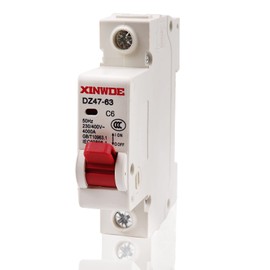 RKURCK DZ47-63 C6 Low-voltage Miniature Circuit Breaker 6A 230/400V 1 Pole DIN Rail Mount Circuit Breaker 6A