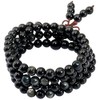 Shanxing 6mm Rainbow Obsidian Crystal 108 Prayer Beads Mala Bracelet
