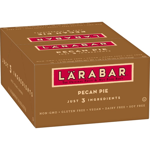 Larabar Pecan Pie, Gluten Free Vegan Fruit & Nut Bar, 1.6 oz Bars, 16 ct