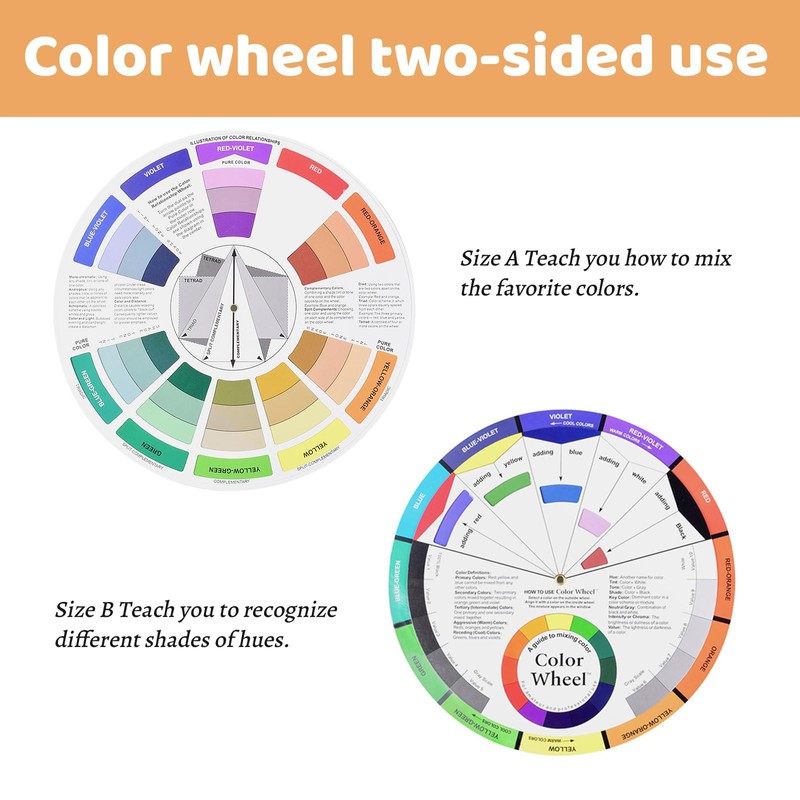 CIOUYAOS 3pcs Colour Wheel, Colour Wheel Pocket Colour Wheel Creative