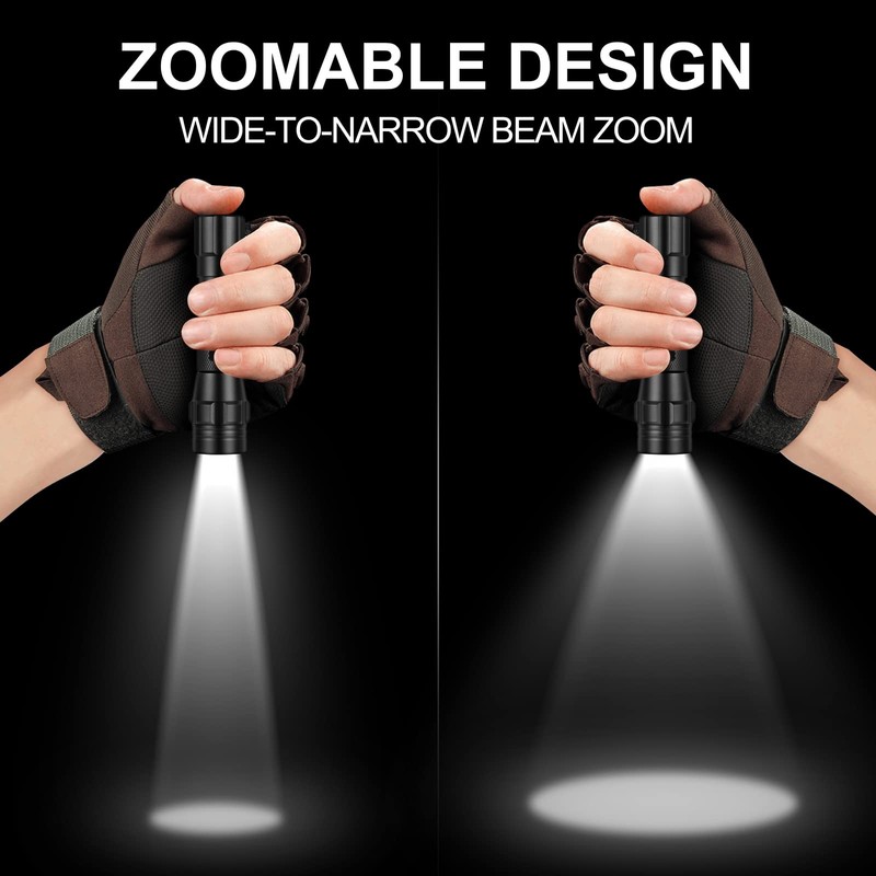 FandyFire Tactical Flashlight with Holster, 1000 High Lumen Single Mode