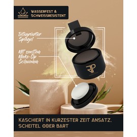 JP Conceal - Premium Roots Powder - Hair Concealer - Colouration - Waterproof Hair Makeup - Hair Thickening - for Men and Women - Brown