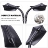 Black Irregular Shape Motorcycle Mirrors,Upgrade Rearview Motorcycle Mirrors With M8