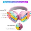 WESADN Bluetooth Headphones Wireless for Girls Women Men Fidget Bubbles