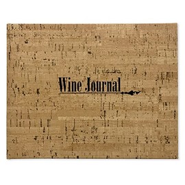BookFactory Wine Journal Log Book/Collector’s Diary Notebook/Wine Tasting - 72 Pages, Cork Cover Hardbound, 9'' x 7'' (Made in USA)