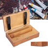 Wooden Box Antique Rectangle Children Stationery Case Desktop MultiFunction Storage