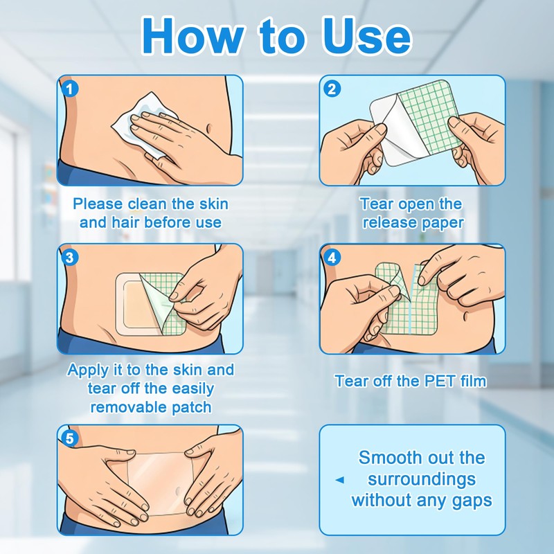 15Pcs 10.2"x10.2" Shower Shields Wound Cover, Large Waterproof Protector Bandage