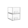 Vtopmart 2 Pack Small Clear Stackable Storage Drawers,Acrylic Bathroom Makeup