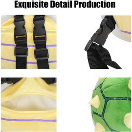 ZHYPFF Green Backpack Ultra Yellow Spiked Turtle Shell Backpack Role Play Costume Accessory Prop Soft Stuffed Cartoon Toy 11.4 inch