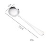 Round Head Soup Spoons, 2Pcs Metal Korean Spoon Stainless Steel