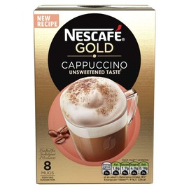 Nescafé Gold Cappuccino Unsweetened Coffee, 8 Sachets